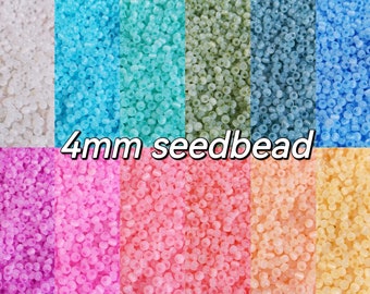 4mm Cateye Beads, CatEye Beads | 20 Grams Milky CatEye 13 Colors Seed Beads for DIY Jewelry Craft Making | 4mm (6/0) Beads in tube OR bag