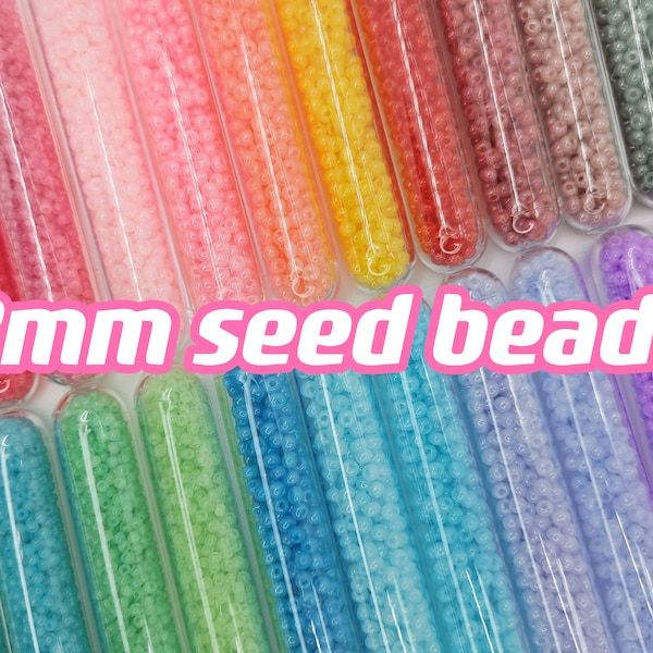 Milky beads | 20 Grams Milky Translucent 18 Colors Seed Beads for DIY Jewelry Craft Making | 3mm (8/0) Beads in tube OR bag