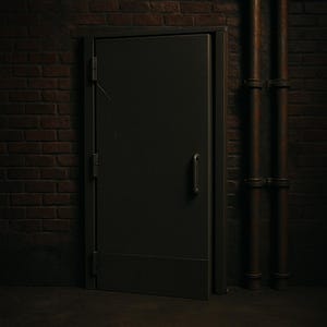 1:12 Scale Industrial Door – Built-for-Diorama Prop (Physical Print)