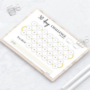 30 Day Tracker Printable Template 30 Day Prettytracker Month - Etsy Canada