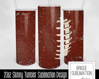 フットボール昇華ラップ、フットボールテキスト追加、スポーツ 20 オンス スキニー タンブラー デザイン テンプレート、デジタル ダウンロード PNG インスタント ダウンロード、商用