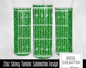 Football Field Sublimation Wrap, Football, Sports 20oz Skinny Tumbler Design Template, Digital Download PNG Instant Download, Commercial Use