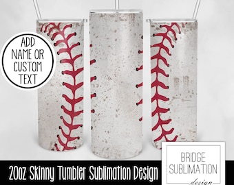 Dirty Baseball Sublimation Wrap, Baseball, Sports 20oz Skinny Tumbler Design Template, Digital Download PNG Instant Download, Commercial