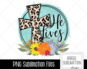 Er lebt PNG, Ostern PNG, christliche Sublimation Design, Oster Sublimation, Er lebt Sublimation, Religiöse Ostern PNG, kommerzielle Nutzung