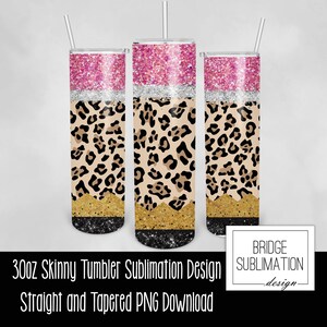 Teacher Tumbler PNG, 30oz Skinny Tumbler Sublimation Template, School Tumbler, Pencil Tumbler, Leopard, Glitter, Download, Commercial Use