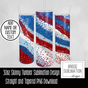 Plantilla de sublimación de vaso flaco de 30 oz de remolino azul blanco rojo, vaso de brillo, cuarto vaso, descarga digital PNG Descarga instantánea, comercial