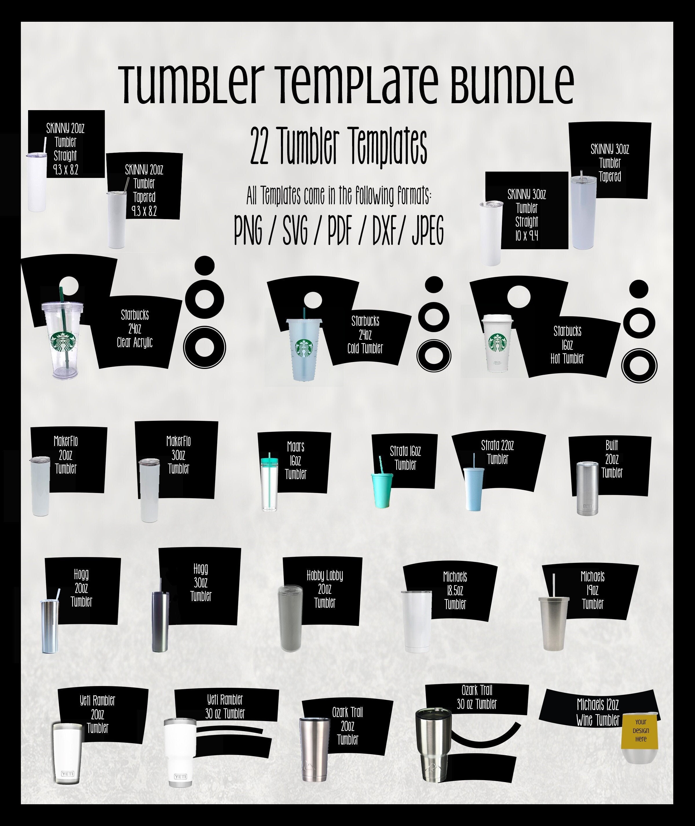 Tumbler Template For Cricut - Etsy Australia