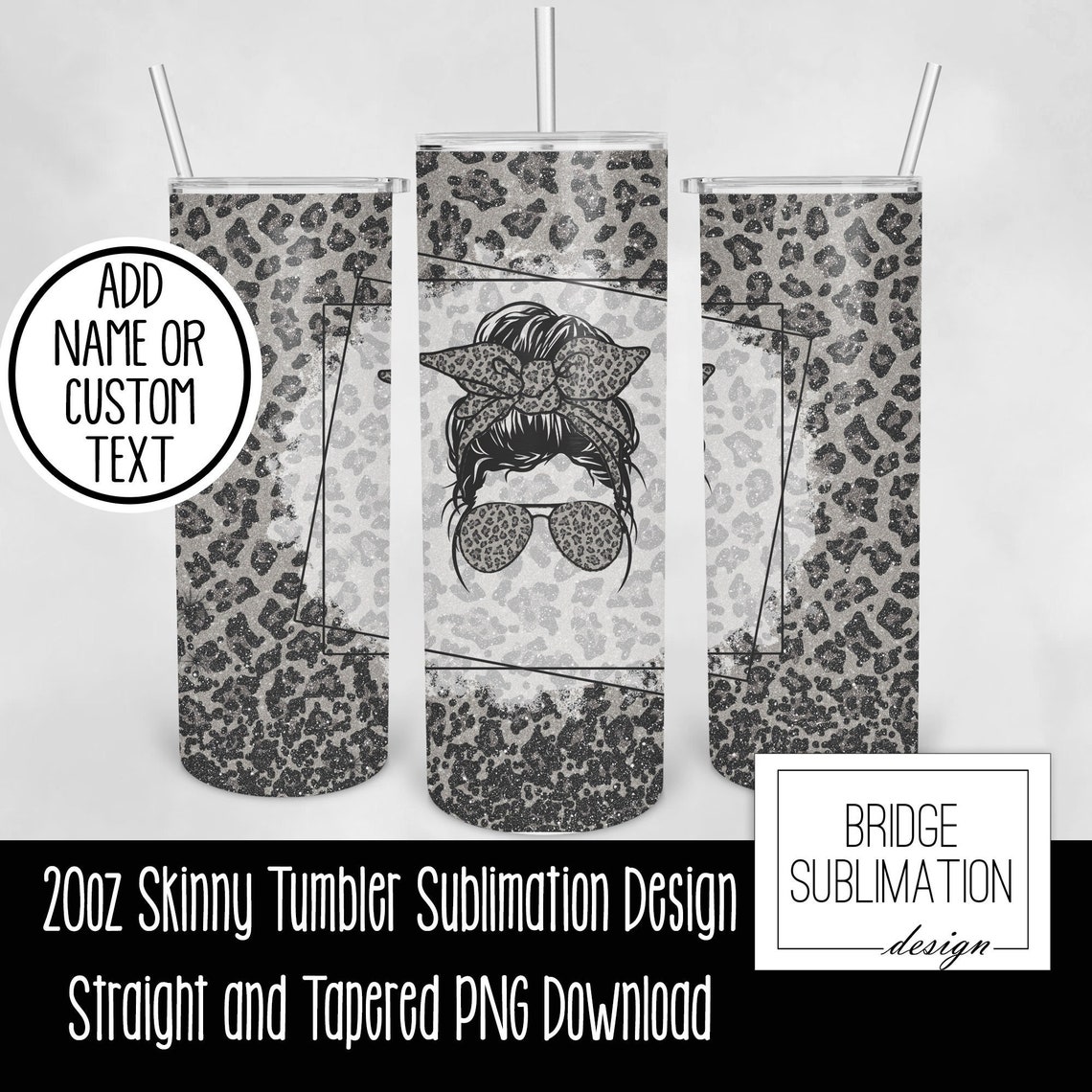 Mom Life Leopard Print Sublimation Mom Life Wrap PNG 20oz - Etsy