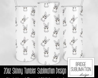 Easter Tumbler PNG, 20oz Skinny Tumbler Sublimation Design Template, Easter Bunny Sublimation, Spring Tumbler PNG, Download, Commercial Use