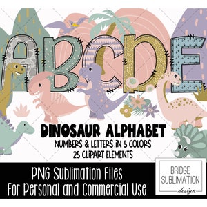Pink Dinosaur Doodle Alphabet Bundle, Dinosaur PNG Letters, Numbers & Accessories, Girl Dinosaur Clip Art Sublimation Design, Letters PNG