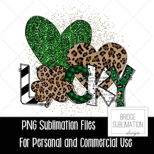 St Patrick's Day PNG, St Patrick's Sublimation Design, Lucky Sublimation Design PNG, Leopard Print Lucky PNG, St Patricks, Commercial Use