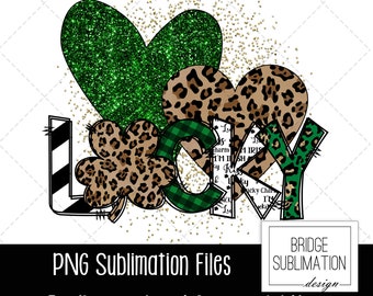 St Patrick's Day PNG, St Patrick's Sublimation Design, Lucky Sublimation Design PNG, Leopard Print Lucky PNG, St Patricks, Commercial Use