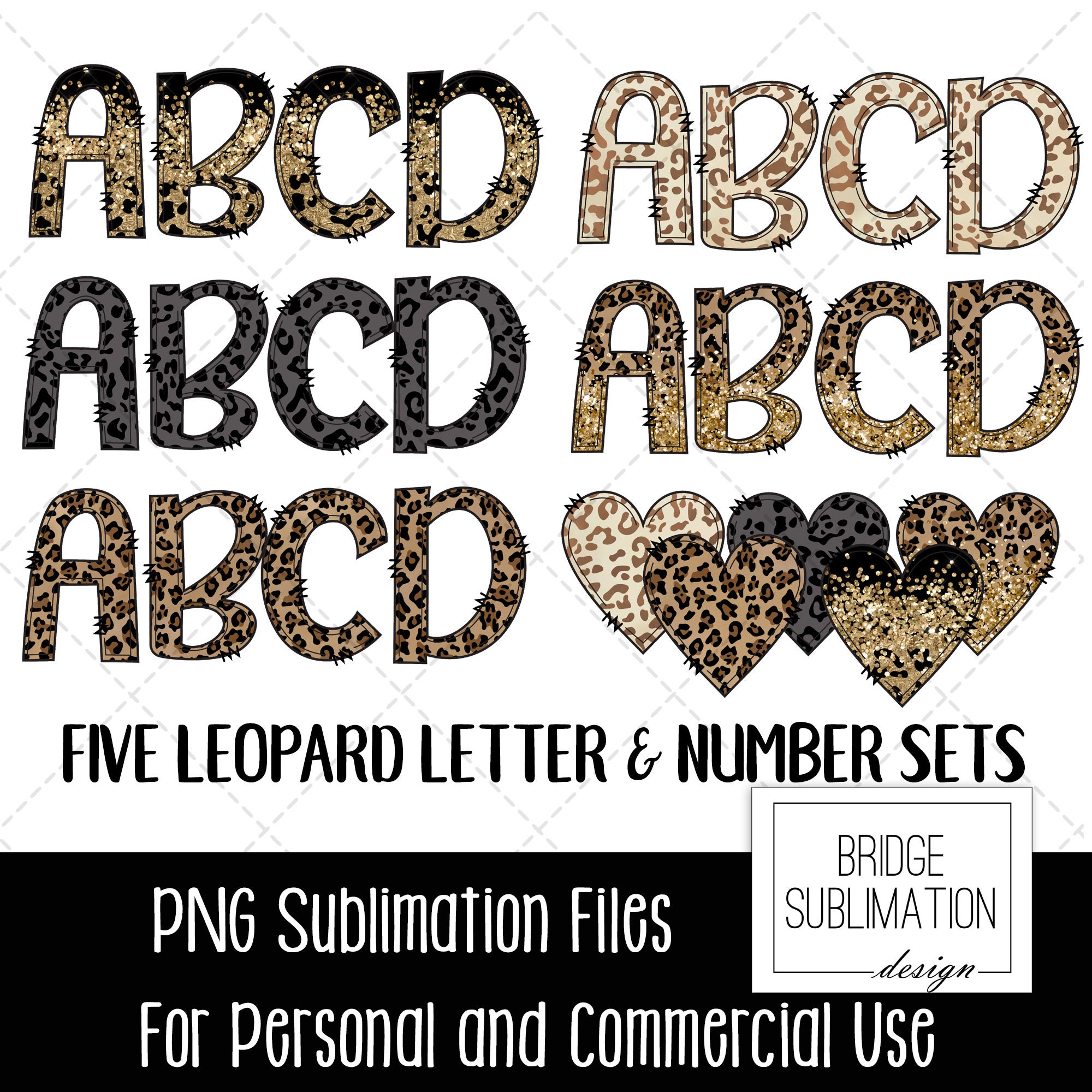 Leopard Alphabet PNG, Leopard Doodle Letters Bundle, Leopard Font PNG ...
