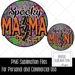 Spooky Mama Spooky Mini Halloween, Retro Halloween PNG, Halloween Sublimation PNG, Halloween Shirt png, Halloween png, Download, Commercial