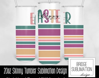 Easter Tumbler PNG, 20oz Skinny Tumbler Sublimation Design Template, Easter Bunny Sublimation, Spring Tumbler PNG, Download, Commercial Use