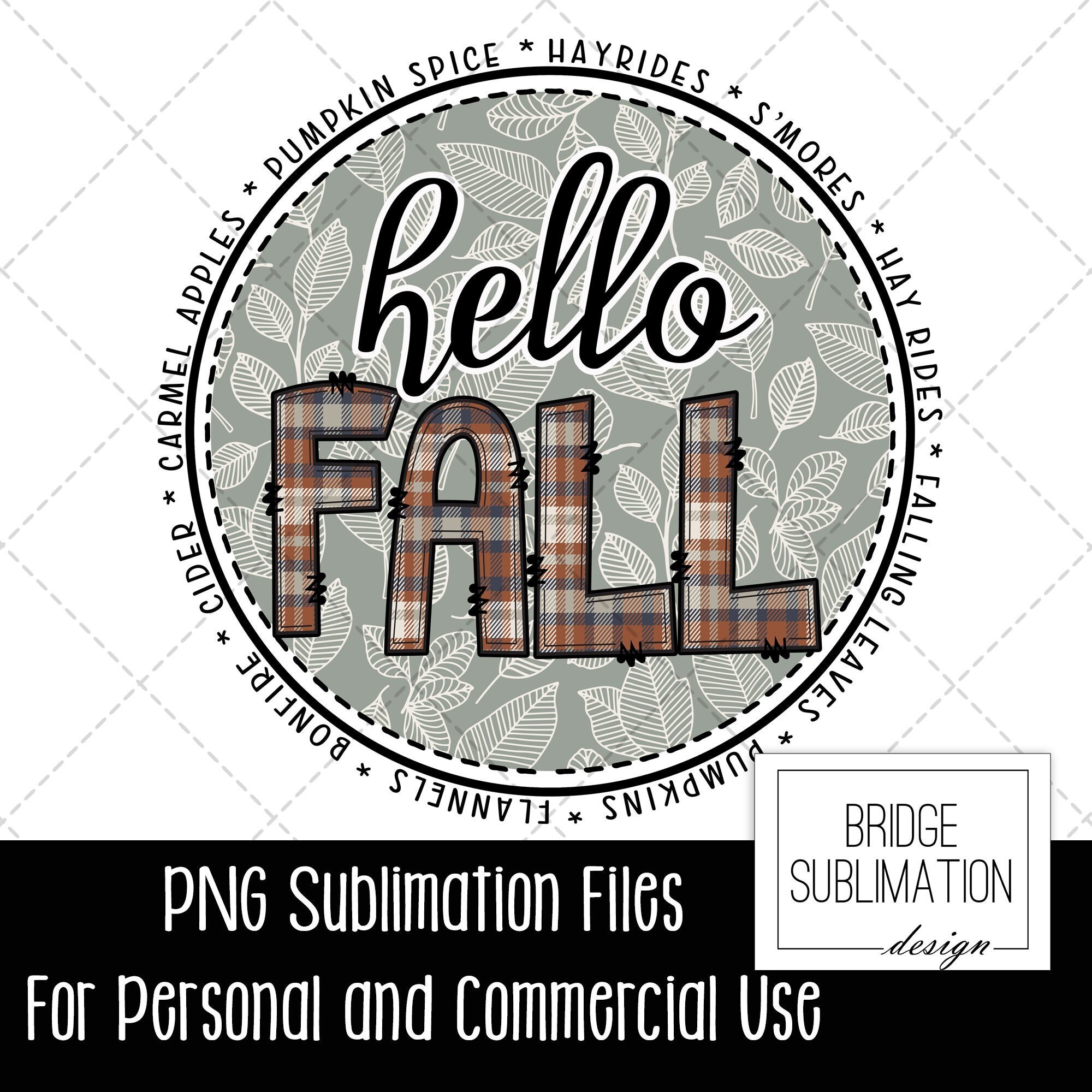 Hello Fall PNG, Fall Sublimation Design Download, Fall Things PNG ...