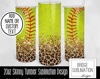 Softball Sublimation Wrap, Softball Mom, Sports 20oz Skinny Tumbler Design Template,  Digital Download PNG Instant Download, Commercial Use