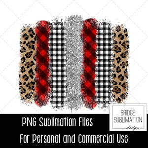Brush Strokes PNG, Brush Stroke Sublimation Design, Buffalo Plaid, Leopard Print, Christmas, Valentine&#39;s Day, Download, Commercial Use