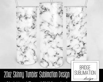 Marble Tumbler Wrap, 20oz Skinny Tumbler Sublimation Design Template, White Marble Tumbler PNG, Abstract, Instant Download, Commercial Use