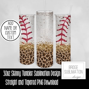 Baseball 30oz Skinny Tumbler Sublimation Template Wrap, Baseball Sports Tumbler, Digital Download, PNG Instant Download, Commercial