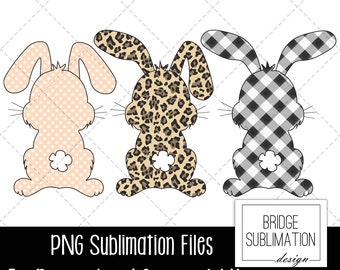 Easter PNG, Easter Sublimation Design,  Bunny PNG Sublimation Design, Leopard Three Bunnies PNG, Download, Commercial Use