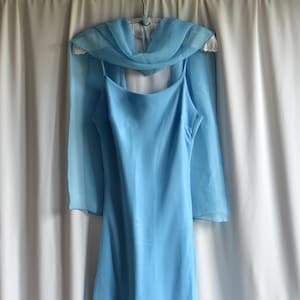 Vintage Y2K beaded sky blue fairy whimsy whimsygoth fairycore midi thrilly dress - size XS S