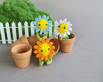 Micro Mini Flower Amigurumi: Blythe Doll Toy, 5cm tiny crochet