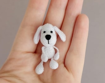 Mini cane 4,5 cm, regalo per gli amanti dei cuccioli, giocattolo in miniatura imbottito, animale tascabile