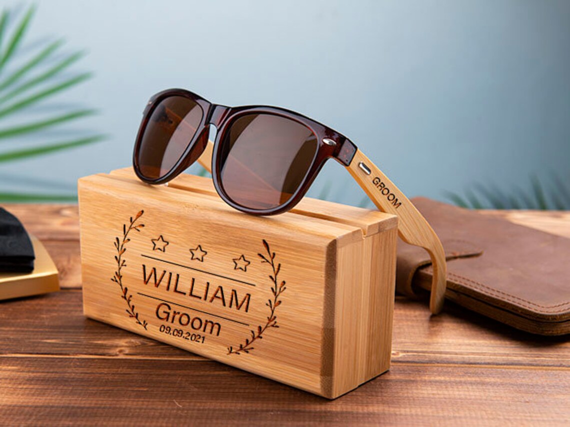 Groomsmen Gifts Personalized Sunglasses Custom Wood Sunglasses Etsy