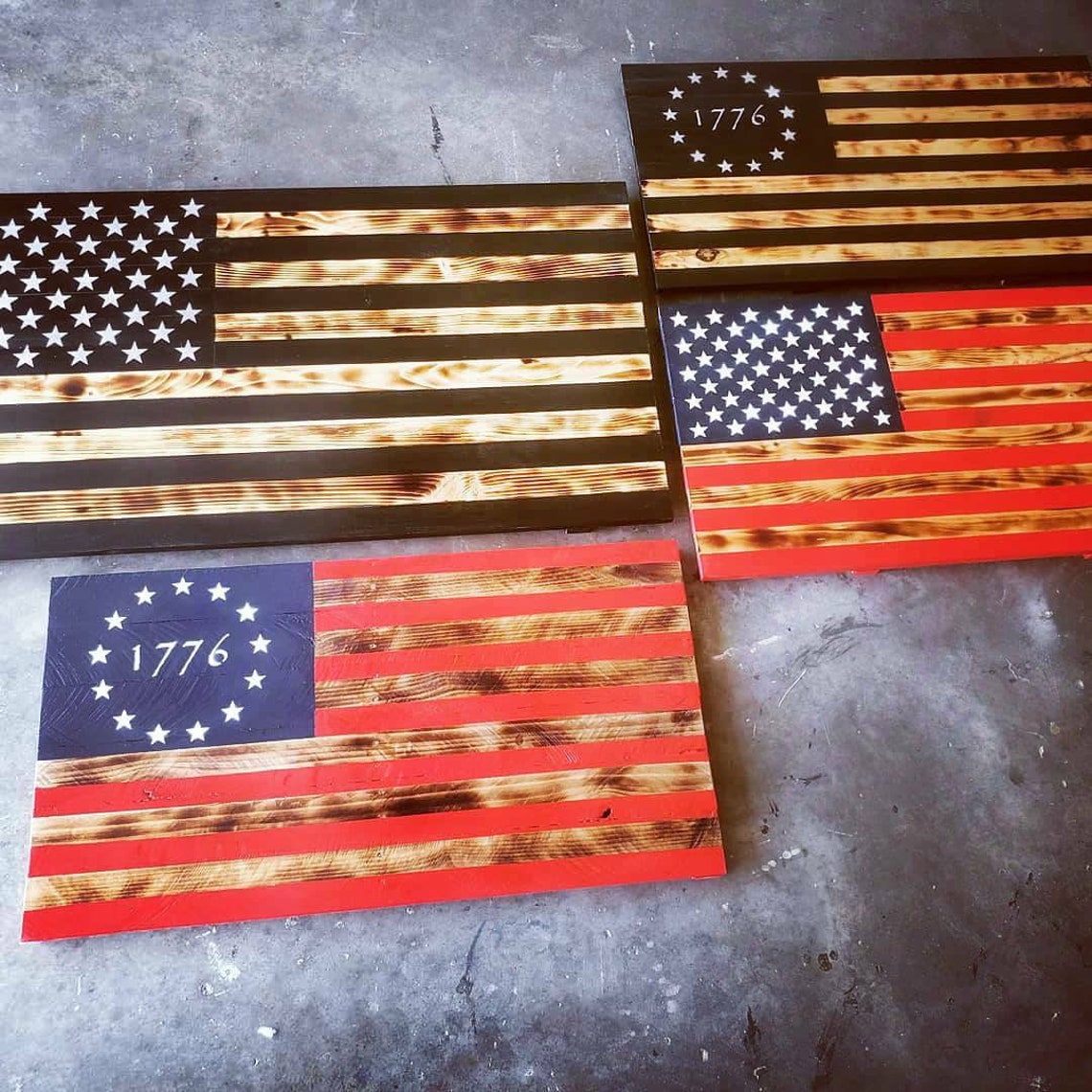 48x26x1.5 inch Large Wooden American flag Etsy