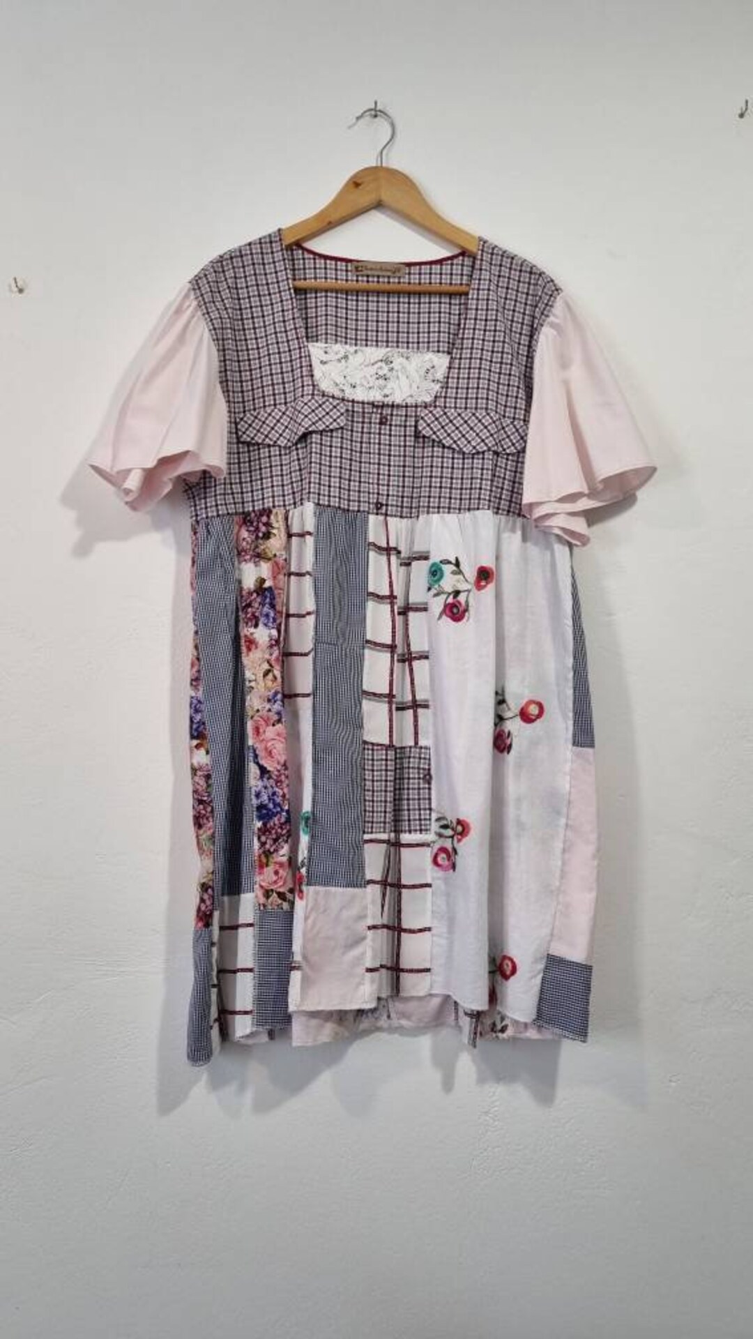 Upcycled Clothing,patchwork Summer Dress ,reworked Clothing,boho Dress ...
