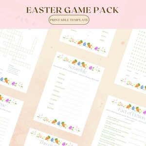 Easter Game Pack – Fun Printable Easter Party Games for Kids & Adults | Instant Download