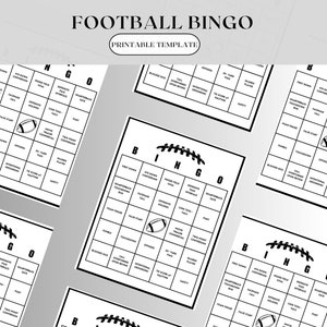Football Bingo Game – 30 Printable Cards for Game Day Fun | Perfect for Super Bowl Parties, Tailgating & Family Gatherings!