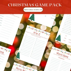 Christmas Game Pack – Fun Printable Christmas Party Games Bundle for All Ages | Instant Download