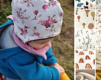 Bindemütze | Jerseymütze | Mütze Baby | Frühlings/Herbst Mütze