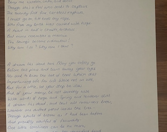 Redacción de cartas, para novias, poemas escritos a mano, cartas de cumpleaños, recuerdos, cartas comerciales, propuestas, votos, discursos, invitaciones a fiestas