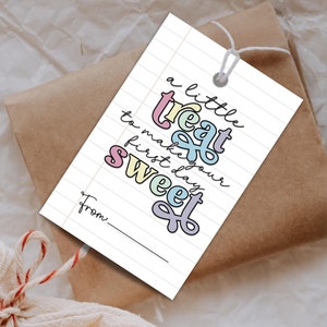 Étiquette cadeau imprimable - Jolie étiquette cadeau rentrée 2025 - Gâteries de rentrée pour enseignants et élèves - Idée cadeau amusante pour la classe