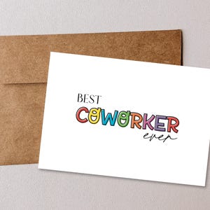 Meilleur collègue de tous les temps imprimable - carte de remerciement pour collègue - carte de remerciement pour employé en téléchargement numérique
