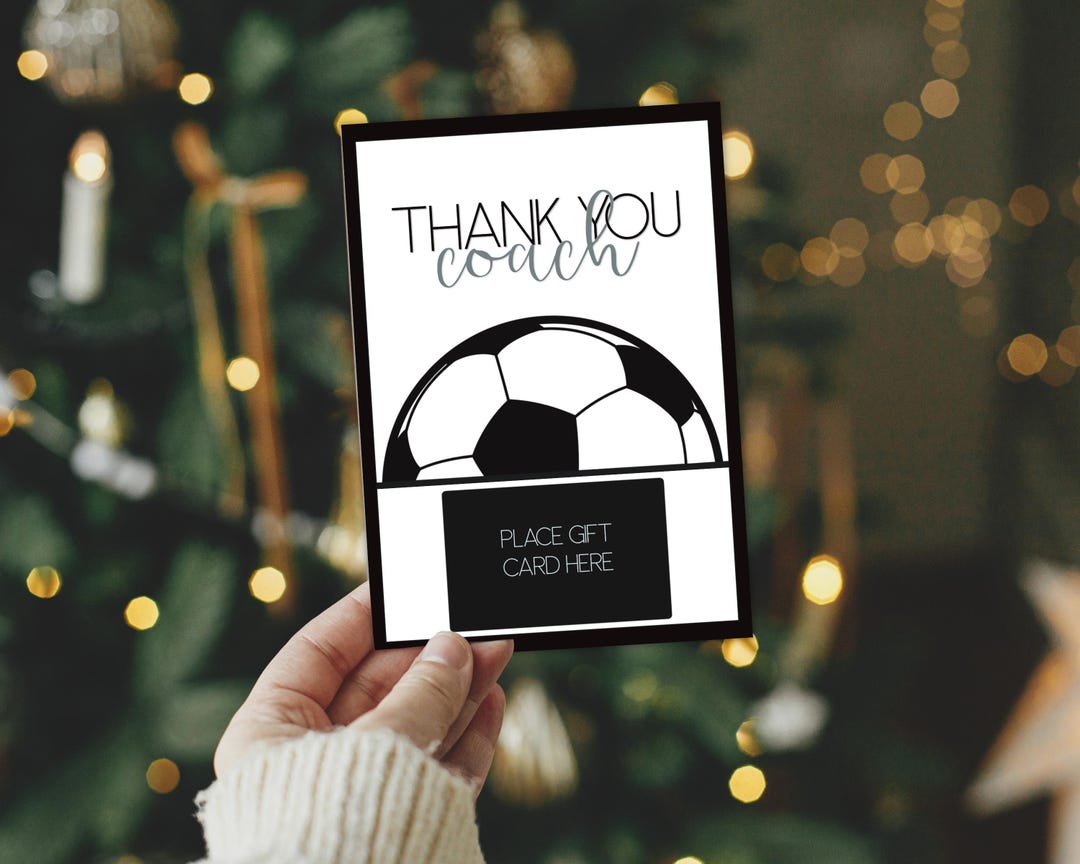 Soccer Coach Gift Card Holder Printable Thanks Coach Gift Card Holder ...