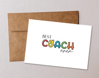 Druckbare Wertschätzungskarte vom Team - Bester Trainer aller Zeiten Saisonende Karte - Dankeschön Trainer druckbare digitale Datei