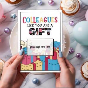 Weihnachtsgeschenk Kartenhalter für Kollegen Geschenke - Arbeitsfreund Geschenk zum Ausdrucken - Geschenke für Kollegen - Weihnachtsgeschenk Kartenhalter zum Ausdrucken