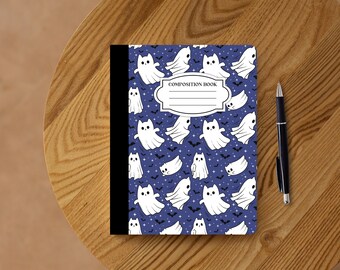 Lila Geisterkatze Katzenkopfbild - Back to School zum selbst ausdrucken (Digitaler Download)