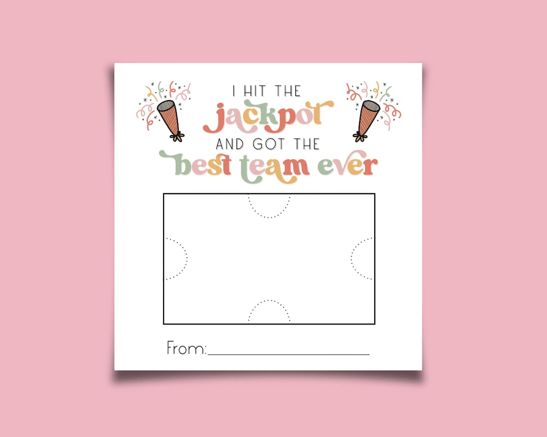 Coworker Lotto Holder Printable Scratch Card & Lotto Ticket Gift - Easy ...