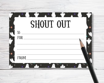 Halloween Grusskarten zum Ausdrucken: Anerkennung im Klassenzimmer, Wertschätzung der Mitarbeiter (PDF-Download)