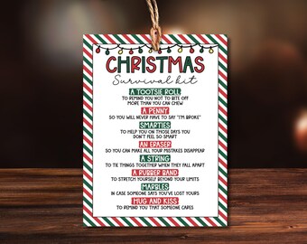 Ausdruckbarer Survival-Kit Anhänger – Personal Geschenk, Party Geschenk (PDF)