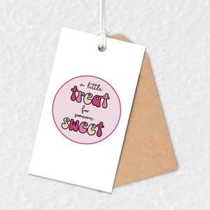 Carte cadeau étiquette imprimable pour camarades de classe - étiquette cadeau rose à imprimer - gâteries pour enseignants - carte cadeau pour quelqu'un d'adorable