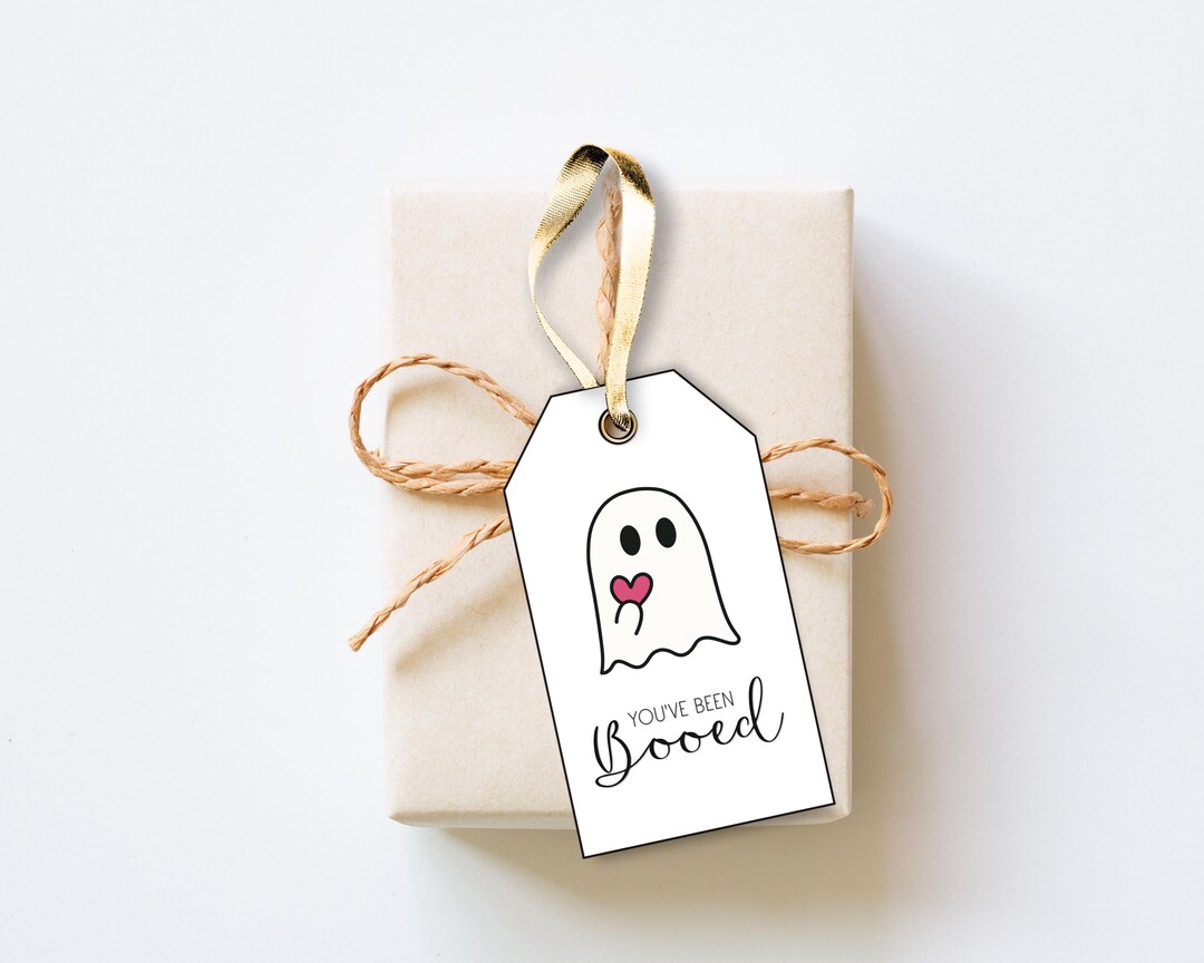 You've Been Booed Printable Tags - Halloween Printable Gift Tags - Cute ...