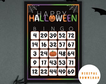 Printable Halloween Bingo Game – Kids Party Activity (PDF)