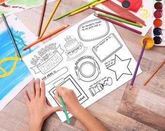 Printable All About My Nana Printable: Mother's Day Activity Worksheet (PDF Download)