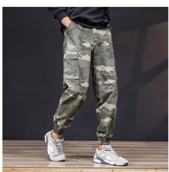 Top Quality Camouflage Cargo Pants Men 100 Cotton Loose Fit Etsy